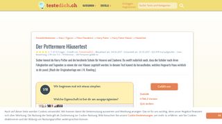 
                            8. Der Pottermore Häusertest - testedich.ch