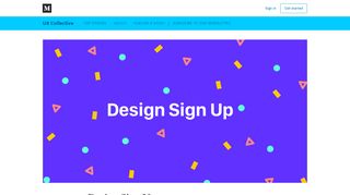 
                            4. Design Sign Up - UX Collective