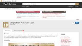 
                            9. Designate an Authorized User - MyUH - University of Hawaii