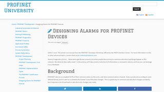 
                            7. Designing Alarms for PROFINET Devices - PROFINET University