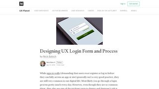 
                            1. Designing UX Login Form and Process - UX Planet