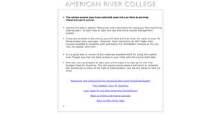 
                            2. Desire2Learn at American River College