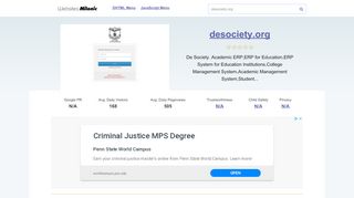 
                            2. Desociety.org website. Welcome to GEMS!.
