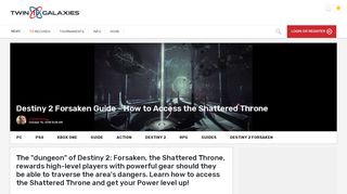 
                            7. Destiny 2 Forsaken Guide - How to Access the Shattered Throne