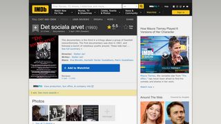 
                            9. Det sociala arvet (1993) - IMDb