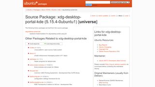 
                            5. Details of source package xdg-desktop-portal-kde in disco - Ubuntu