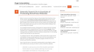 
                            9. Detectify Doesn't Do A Good Job of Protecting WordPress Websites ...