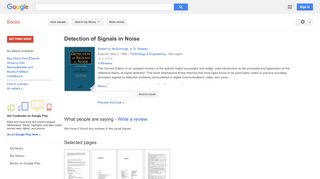 
                            4. Detection of Signals in Noise
