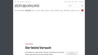 
                            3. Deutsche Bank: Der letzte Versuch | ZEIT ONLINE