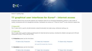 
                            11. Deutsche Börse - T7 graphical user interfaces for Eurex