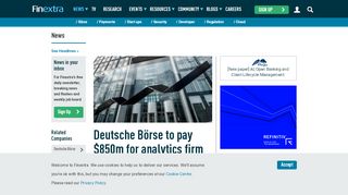 
                            8. Deutsche Börse to pay $850m for analytics firm Axioma