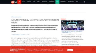 
                            2. Deutsche Ebay-Alternative Auvito macht dicht | ZDNet.de