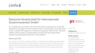 
                            8. Deutsche Gesellschaft für Internationale Zusammenarbeit GmbH | cinfo