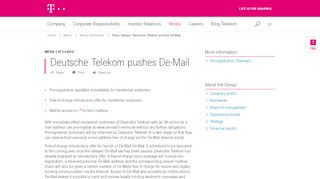 
                            8. Deutsche Telekom pushes De-Mail | Deutsche Telekom