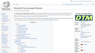 
                            10. Deutsche Tourenwagen Masters - Wikipedia