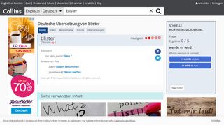 
                            3. Deutsche Übersetzung von “blister” | Collins Englisch ...