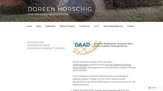 
                            6. Deutscher Akademischer Austauschdienst (DAAD) – Doreen Horschig