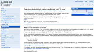 
                            4. Deutsches Register Klinischer Studien (German ... - DRKS