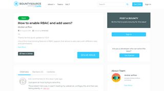 
                            4. Developers - How to enable RBAC and add users? - - Bountysource