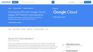 
                            6. Developing APIs with Google Cloud's Apigee API Platform | Coursera