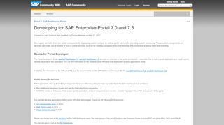 
                            6. Developing for SAP Enterprise Portal 7.0 and 7.3 - SCN Wiki