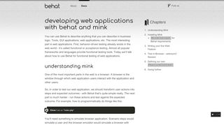 
                            8. Developing Web Applications with Behat and …