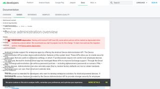 
                            1. Device administration overview | Android Developers
