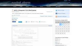 
                            2. deV!L`z Clanportal 1.5.5.2 Shell Upload ≈ Packet Storm