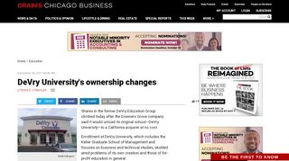 
                            9. DeVry University sold to Cogswell by Adtalem