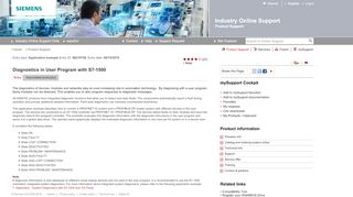 
                            4. Diagnostics in User Program with S7-1500 - Industry Support Siemens