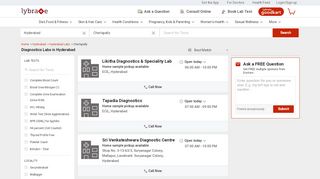 
                            7. Diagnostics Labs in Hyderabad - lybrate.com