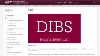 
                            5. DIBS | Housing & Residence Life | Eastern Kentucky University