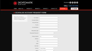 
                            7. Dichtomatik Americas | eCatalog Account Request Form