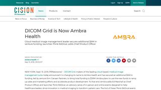 
                            8. DICOM Grid is Now Ambra Health - PR Newswire