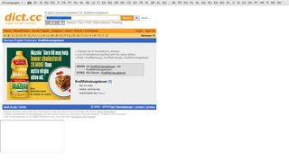 
                            1. dict.cc dictionary :: Kraftfahrzeugsteuer :: German ...