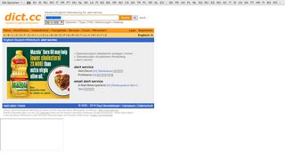 
                            5. dict.cc Wörterbuch :: alert service :: Englisch-Deutsch ...