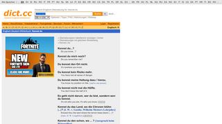 
                            9. dict.cc Wörterbuch :: Kennst du :: Deutsch-Englisch ...