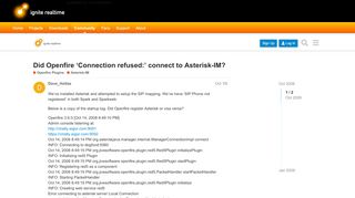 
                            2. Did Openfire 'Connection refused:' connect to Asterisk-IM ...