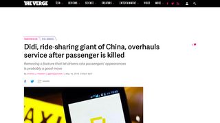 
                            9. Didi, ride-sharing giant of China, overhauls service after ...