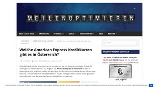 
                            6. Die American Express Kreditkarten in Österreich ...