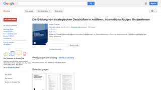 
                            9. Die Bildung von strategischen Geschäften in mittleren, international ...