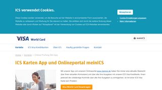 
                            7. Die ICS-App - alle Kosten im Blick | Visa World Card