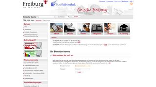 
                            4. die Onleihe Freiburg. My Account : Login
