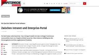 
                            6. Die Qual der Wahl bei Portal-Software: Zwischen Intranet und ...