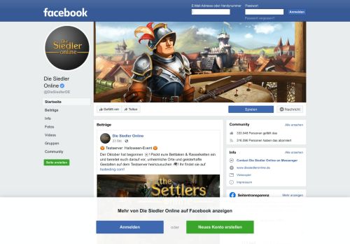 
                            6. Die Siedler Online - Startseite | Facebook