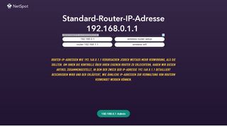 
                            5. Die Standard-Router-IP-Adresse 192.168.0.1.1