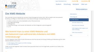 
                            3. Die XIMS-Website – Universität Innsbruck