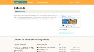 
                            8. Diebank.de server and hosting history