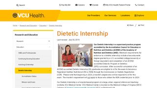 
                            7. Dietetic Internship | Dietetic Internship | Research and Education ...