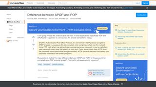 
                            2. Difference between APOP and POP - Stack Overflow